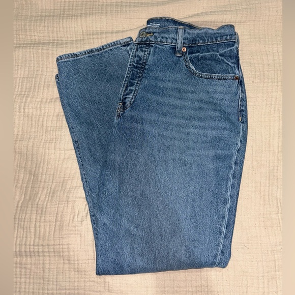 Old Navy High-Rise Slouchy Straight Jeans button fly - Picture 1 of 3